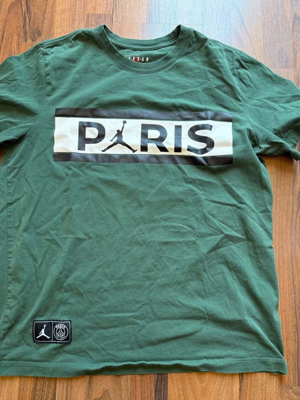 Nike Air Jordan Paris Saint-Germain T-Shirt DB6510-333 Green Men's Size M